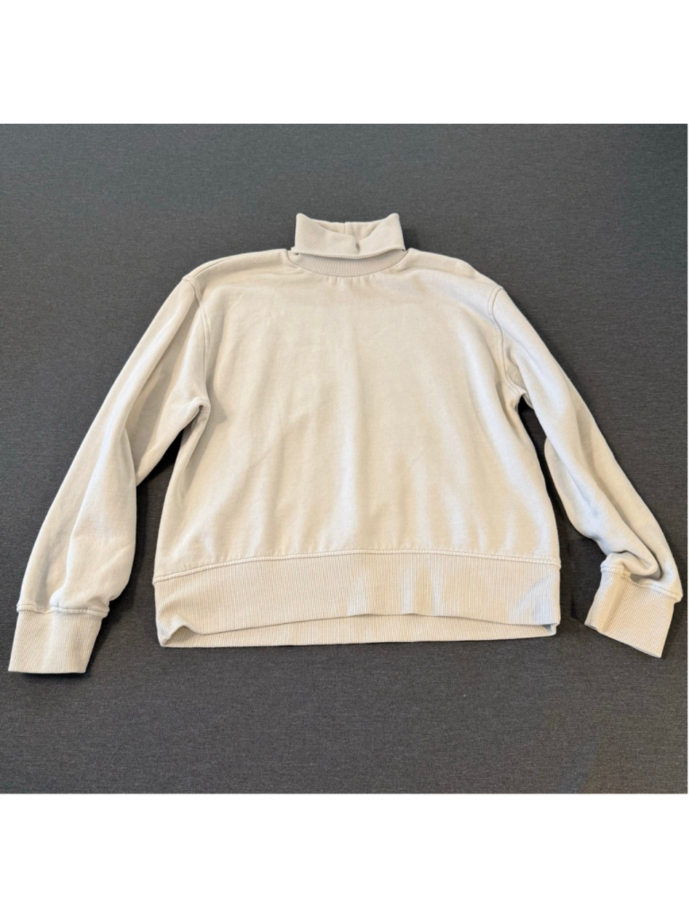 beige ZARA turtleneck sweatshirt size M - Picture 6 of 7